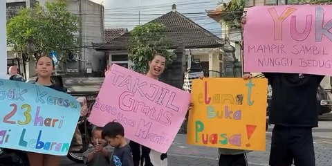 5 Potret Keseruan Jennifer Bachdim Ajak Keluarga Bagi-Bagi Takjil Gratis di Jalanan, Tak Lupa Bawa Karton Penyemangat