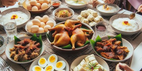 Sajian Lebaran Istimewa, Ketupat dan Lontong, serta Hidangan Pendampingnya yang Menggoda