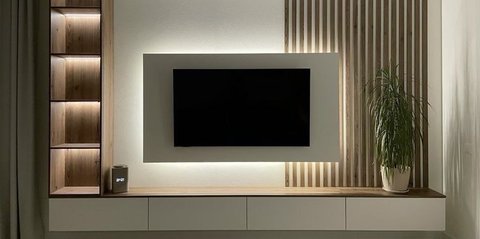 Desain Meja TV Minimalis Kayu untuk Rumah Idaman