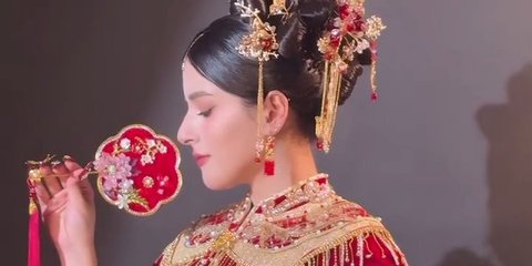 Bikin Pangling, 7 Potret Tasya Farasya Makeup Ala Pengantin China Padahal Berwajah Arab
