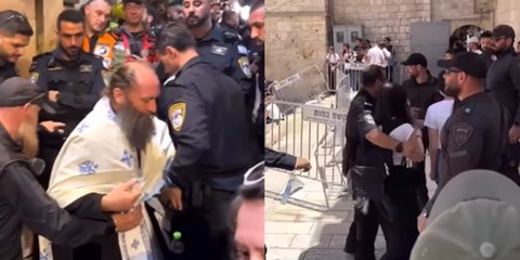 Sampai Todongkan Pistol, Begini Kelakuan Bengis Aparat Israel Larang Umat Kristen Masuk Gereja Makam Suci di Palestina