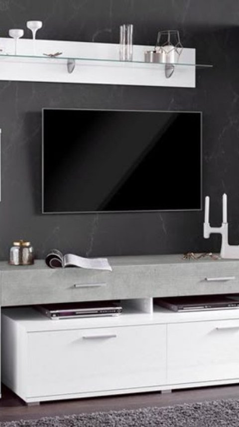 Desain HPL Backdrop TV Minimalis Mewah untuk Ruang Keluarga Modern