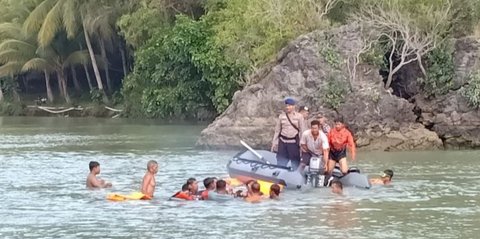 Tiga Wisatawan Tewas Tenggelam di Muara Sungai Pacitan Ponorogo
