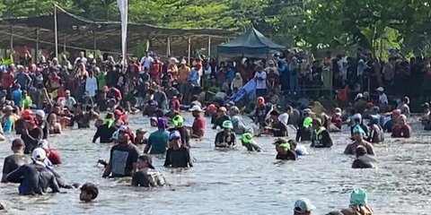 Serunya Acara Ngubek Empang di Depok, Lurah hingga Anggota DPRD Mandi Lumpur sampai Heboh Tangkap Ikan