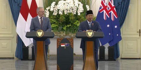 Momen Prabowo Bikin PM Australia Albanese Menoleh Sambil Tersenyum saat di Depan Mimbar
