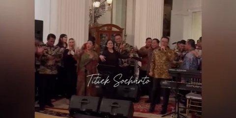 VIDEO: Momen Lucu Titiek Soeharto Minta Prabowo Berhenti Saat Asyik Joget, Ada Puan Hingga Mentan Amran