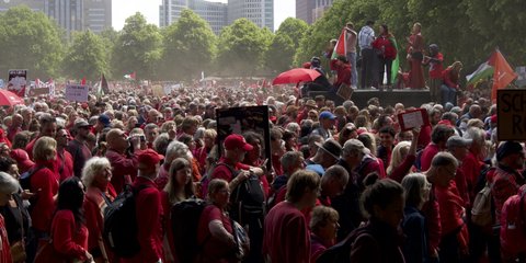 Demo Terbesar di Belanda, 100.000 Orang Tuntut Pemerintah Hentikan Genosida Israel di Gaza