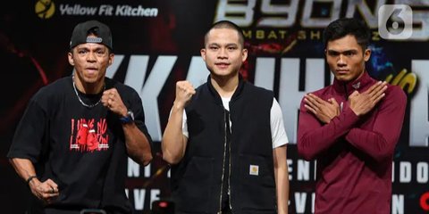 FOTO: BYON Combat Showbiz Vol.5 Sajikan Duel Sengit Kkajhe vs Aziz Calim, Tayang Live di Vidio!