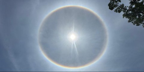 Heboh Matahari Dikelilingi Cincin Pelangi di Langit Siak Riau, Begini Penjelasan BMKG