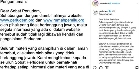 Perludem Diserang Hacker, Situs Pemantau Pemilu jadi Judi Online