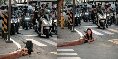 Mirip Adegan Film Horor, Foto Wanita Misterius Keluar dari Got Viral di Media Sosial