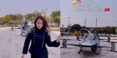 Perempuan Cantik Asal Indonesia Pamer Naik Mobil Terbang di China, Aksinya Langsung jadi Sorotan