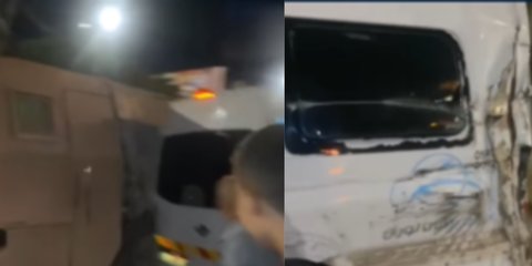 Video Brutalnya Kendaraan Tentara Israel Sengaja Tabrak Bus Jemaah Haji di Tepi Barat