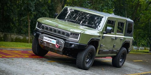 FOTO: Wajah Sangar dan Gagah Mobil Listrik Pandu Buatan PT Pindad, Sekali Cas Bisa Tembus 400 Km