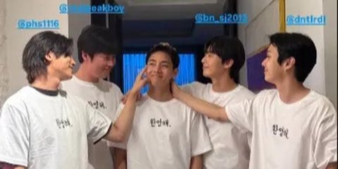 Momen V BTS Pulang Wamil, Wooga Squad Sambut Kepulangan Anak Kesayangan