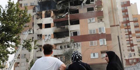 FOTO: Kerusakan Bangunan Paska Serangan Israel di Teheran Iran