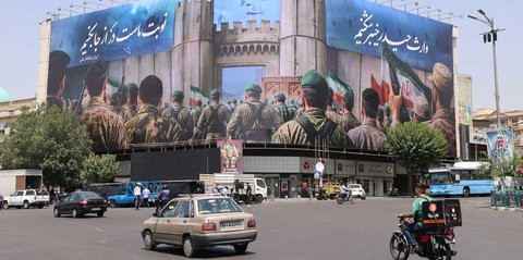FOTO: Suasana Kota Teheran Iran Dihiasi Poster Anti-Israel