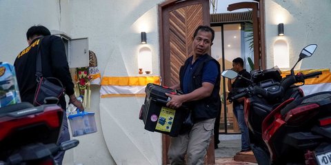 FOTO:  Polisi Olah TKP Villa di Badung Bali Lokasi Penembakan 2 WNA Australia