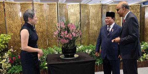 FOTO: Cantiknya Anggrek Bernama Ibu Prabowo di Singapura, Simbol Persahabatan RI dan Negeri Singa