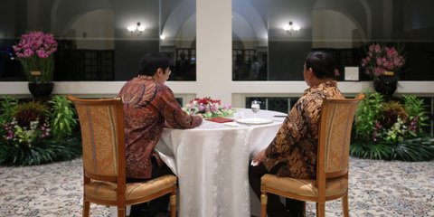 Kompak Berbatik, Prabowo-PM Singapura Private Dinner di Sri Temasek