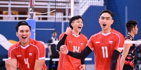 FOTO: Dahsyatnya Trio Rivan, Farhan Halim dan Doni Hancurkan Tim Voli Thailand