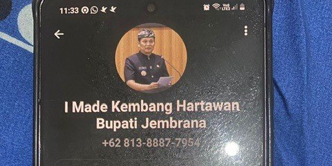 Waspada, Penipuan Mengatasnamakan Bupati Jembrana Beredar Lewat WhatsApp