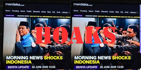 CEK FAKTA: Merdeka.com Jadi Korban Hoaks, Tidak Benar Berita dengan Foto Penangkapan Prabowo