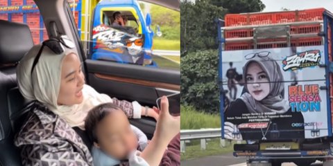 Sopir Terkejut Ditegur Wanita Wajahnya Digambar di Belakang Truk, Ujungnya Tertawa Bersama