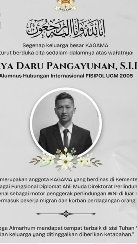 Diplomat Kemlu Tewas dengan Kepala Dilakban Ternyata Alumni UGM 2005, Ganjar Ikut Berduka