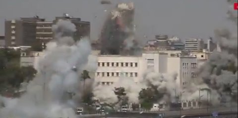 Israel Makin Haus Darah, ini Video Rudal Zionis Hancur Leburkan Kemenhan Suriah
