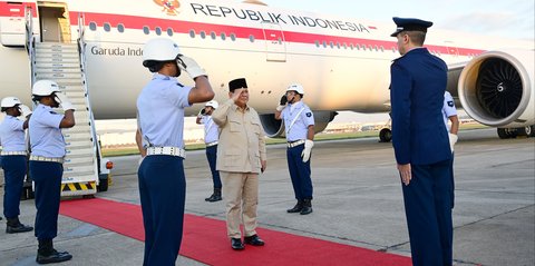 Tiba di Brasil, Gagahnya Prabowo Disambut Terompet Kehormatan Upacara Militer