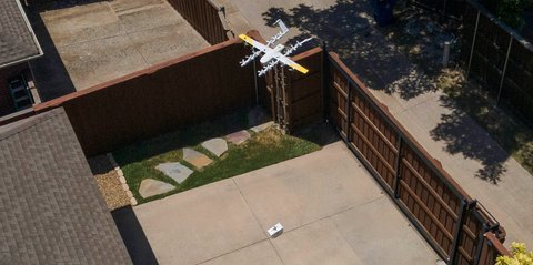 FOTO: Drone Antar Paket di AS, Secangkir Kopi Panas Tiba Sebelum Dingin