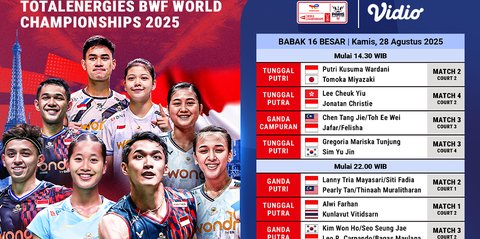 Siaran Langsung BWF World Championships 2025 – Round of 16 Eksklusif di Vidio