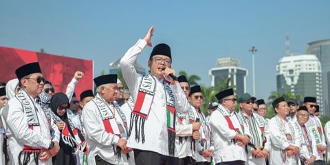 VIDEO: Mengguncang Monas! Menlu Sugiono Berapi-api Teriak Merdeka Pidato Aksi Bela Palestina
