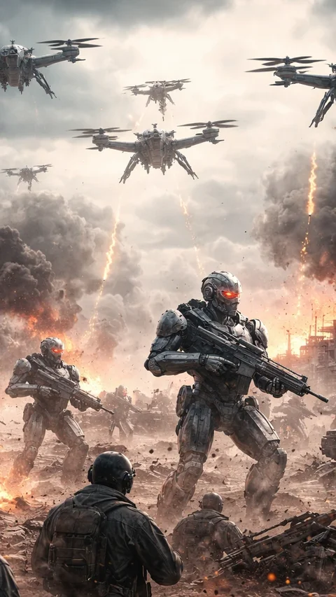 Ketika Perang Tak Lagi Butuh Tentara Manusia, Robot dan Drone Kini Jadi Andalan di Ukraina