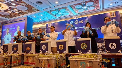 Bank Indonesia Musnahkan 466 Ribu Lembar Uang Palsu