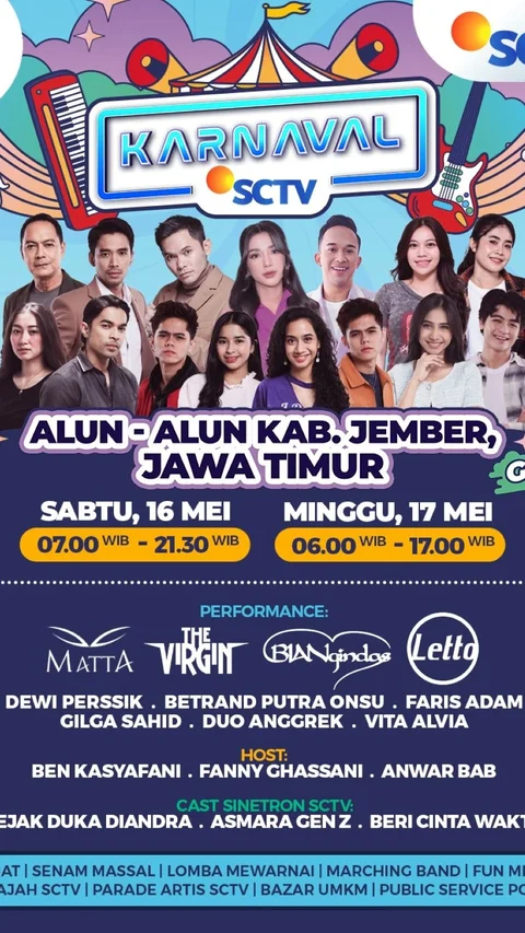 Karnaval SCTV Meriahkan Jember, Hadirkan Deretan Artis hingga Hiburan Gratis untuk Warga