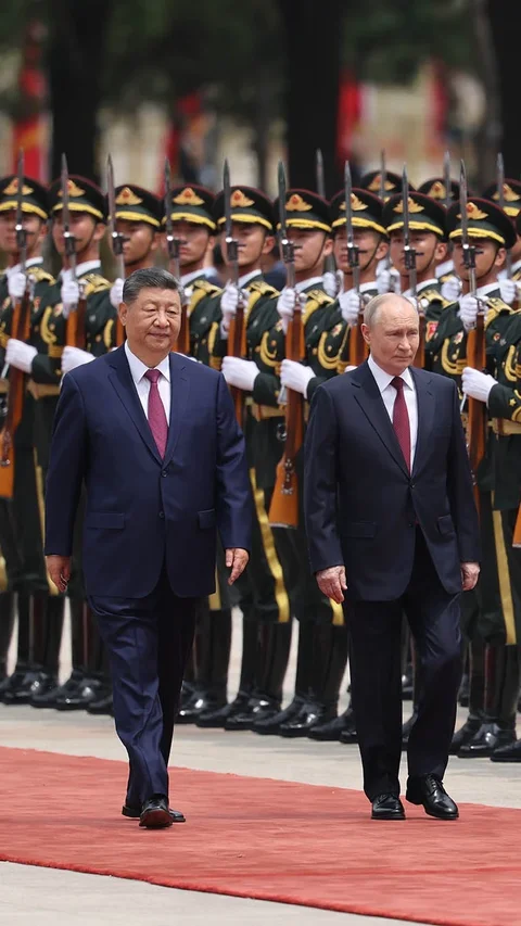 FOTO: Pertemuan Xi Jinping dan Vladimir Putin Perkuat Arah Kerja Sama Strategis China Rusia