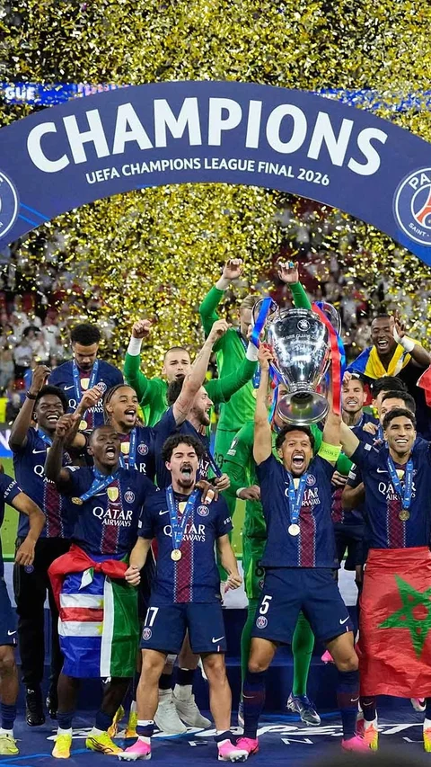 FOTO: PSG Pertahankan Takhta Eropa di Budapest