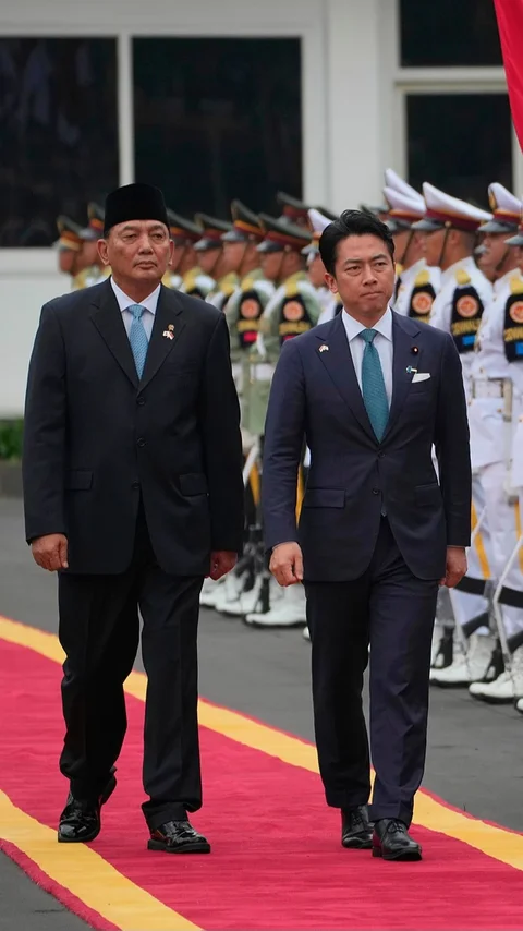 FOTO: Menhan Sjafrie Terima Kunjungan Menhan Jepang di Jakarta