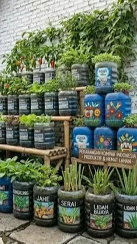 Panduan Menata Galon Bekas Jadi Kebun Vertikal yang Rapi, Hemat Tempat dan Estetik