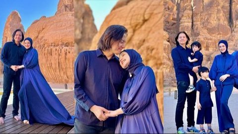 Keluarga Good Looking, 8 Potret Photoshoot Memukau Cut Meyriska & Roger Danuarta di Al Ula