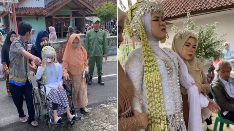 Viral Momen Pengantin Wanita Tetap Jalani Pernikahan Meski Tengah Sakit, Aksinya Bikin Haru Warganet