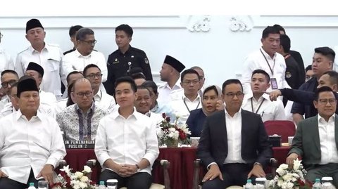 VIDEO: Momen Hangat Prabowo-Gibran Salaman dengan Anies & Cak Imin di KPU