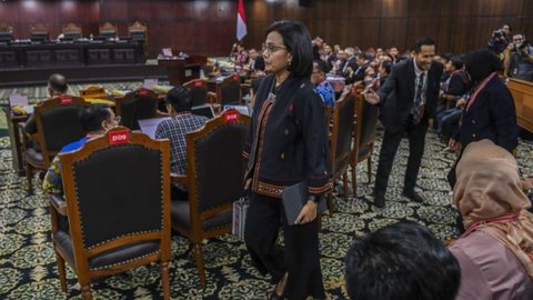 Sri Mulyani di MK: Tak Ada Beda Realisasi Perlinsos Kemensos pada 2019-2024