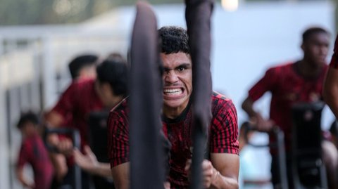 FOTO: Persiapan Menghadapi Tiga Laga Bergengsi Dunia, Timnas Indonesia U-20 Fokus Pemusatan Latihan Fisik di GBK