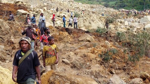 FOTO: Tragis! Bencana Longsor di Papua Nugini Tewaskan 670 Orang, Ribuan Penduduk Kehilangan Rumah