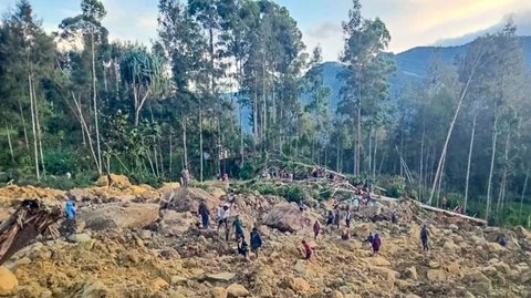 2000 Orang Terkubur Hidup-Hidup karena Longsor di Papua Nugini, Negara Minta Bantuan Dunia Internasional