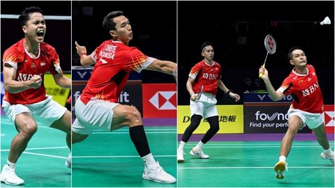 FOTO: Momen Tim Indonesia Putra Mulus Melangkah ke Final Piala Thomas 2024