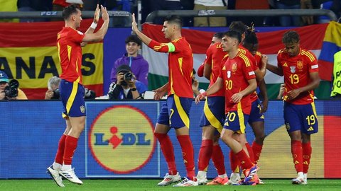 FOTO: Momen Spanyol Gilas Italia, Amankan Tiket ke 16 Besar Euro 2024